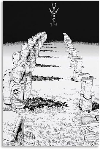 SHAHU Póster de anime de hombre motosierra para dormitorio, decoración de pared, lienzo de 12 x 18 pulgadas (11.8 x 17.7 in)