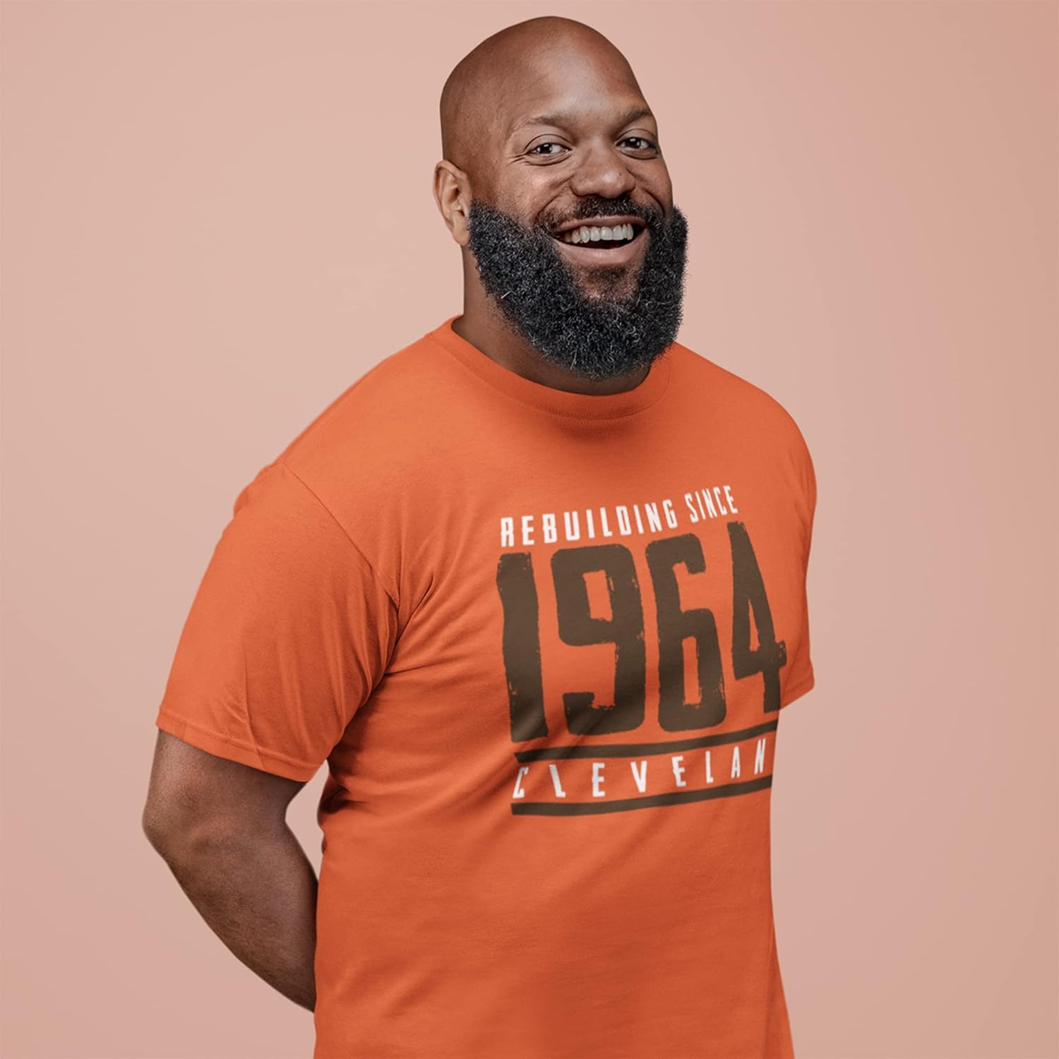 Rebuilding Since 1964 Cleveland Football Fans Classic Dri-Power T-Shirt X-Large Burnt Orange