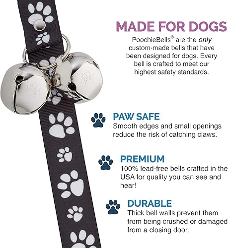 Miniatura 4 de PoochieBells El timbre original para orinal para perro, campanas de perro para entrenamiento de orinal y ruptura de casa de cachorros, entrena a tu