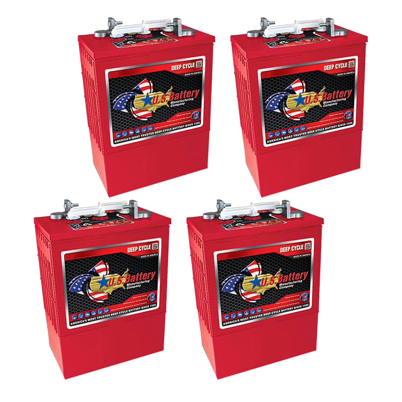 4pc US Battery USL16HC-XC2 Group Size 903 6V 420A Deep Cycle Flooded Lead Acid Battery
