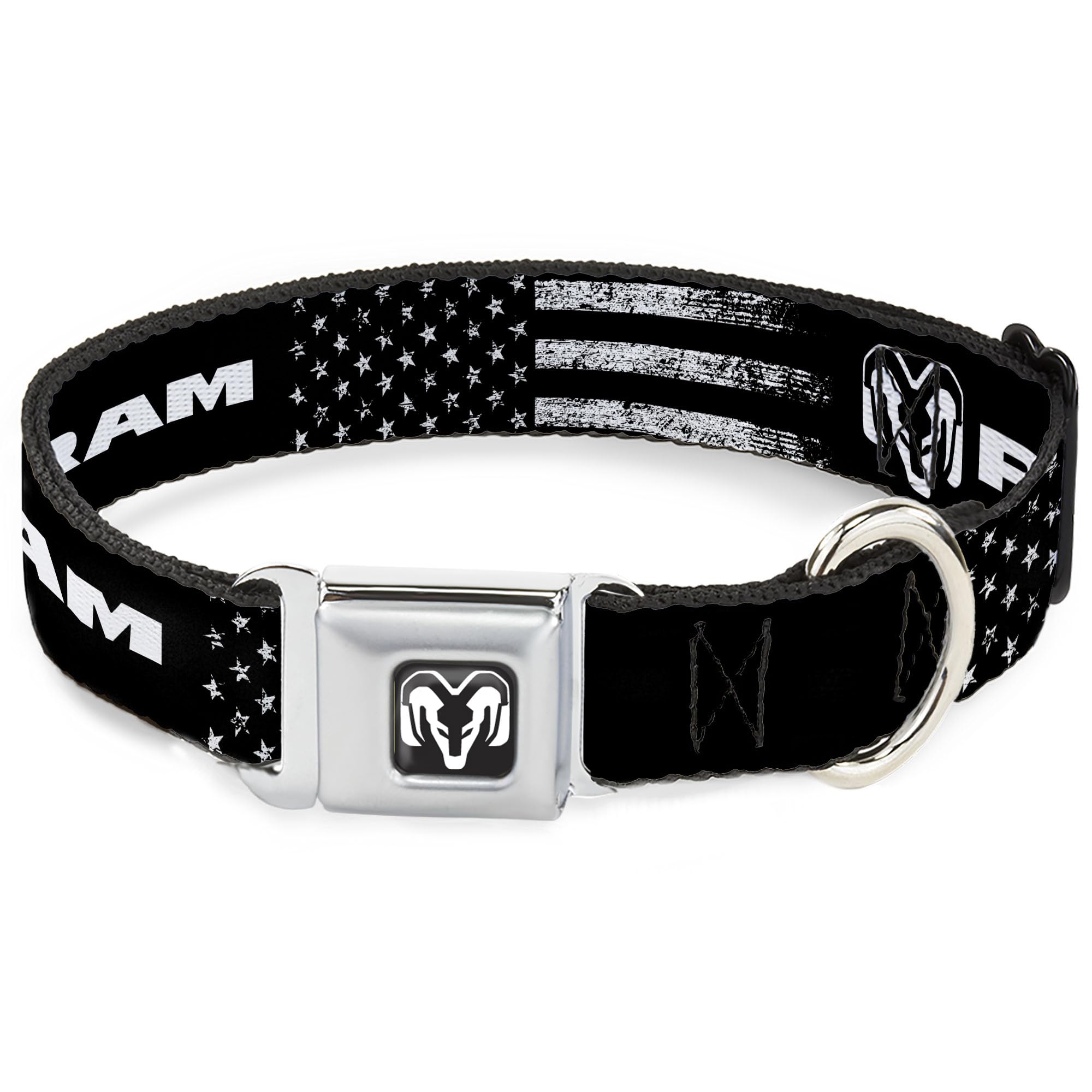 Collier pour chien Dodge Ram robuste en nylon premium avec boucle métallique Americana