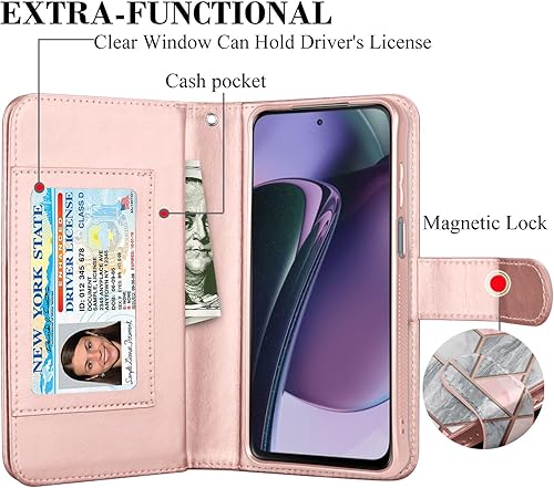 Miniatura 10 de Takfox Funda tipo cartera para Motorola Moto G Stylus 2023 5G, para Moto G Stylus 2023, funda de piel sintética con ranuras para tarjetas de