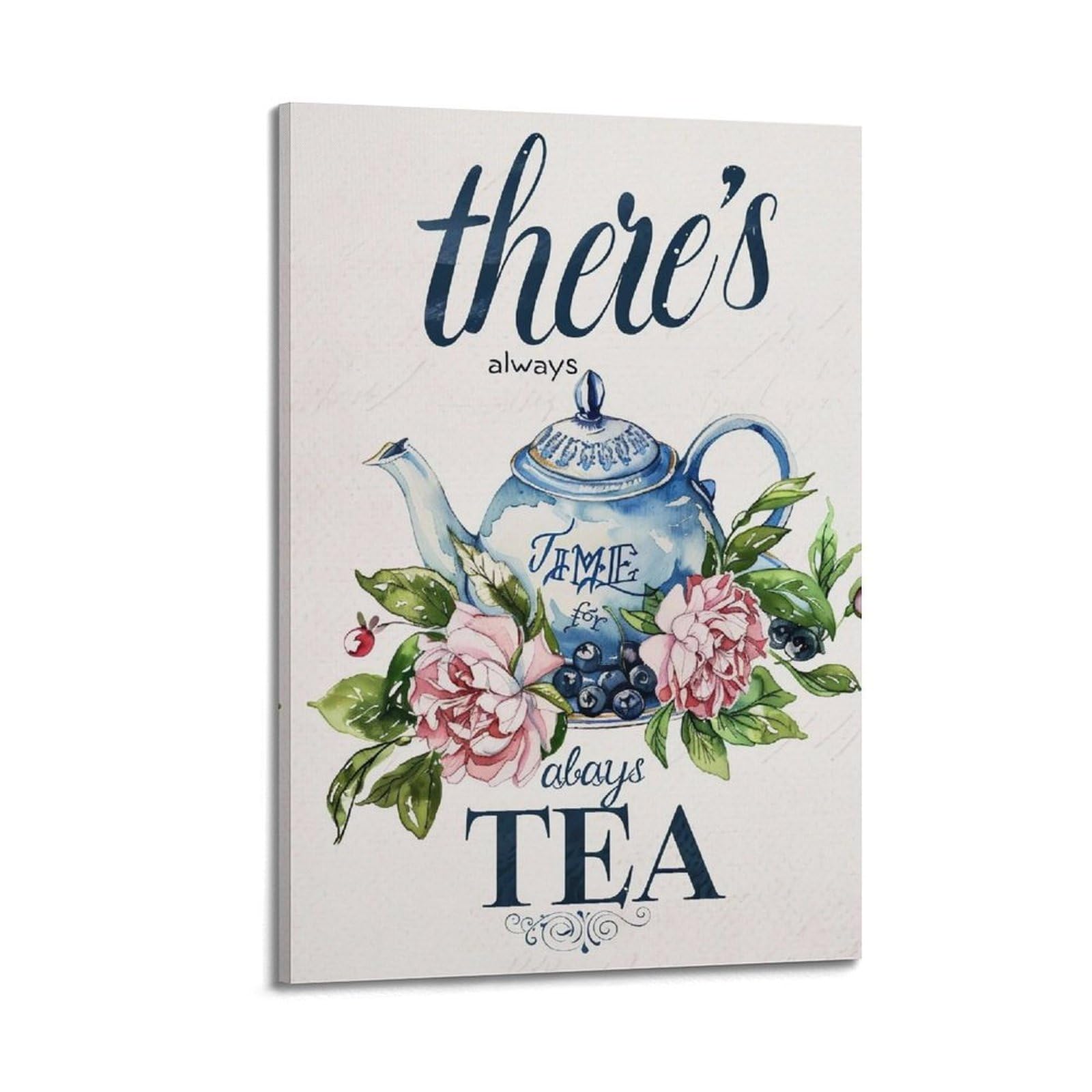 Tableau vintage Tea-Always-Time_03 impression toile de qualité - 6