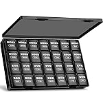 XL Large Weekly Pill Organizer 4 Times a Day, 7-Day Pill Boxes and Organizer AM PM, Big Compartments Pill Case, Monthly Medication Organizer 28-Days Dispenser for Fish Oils