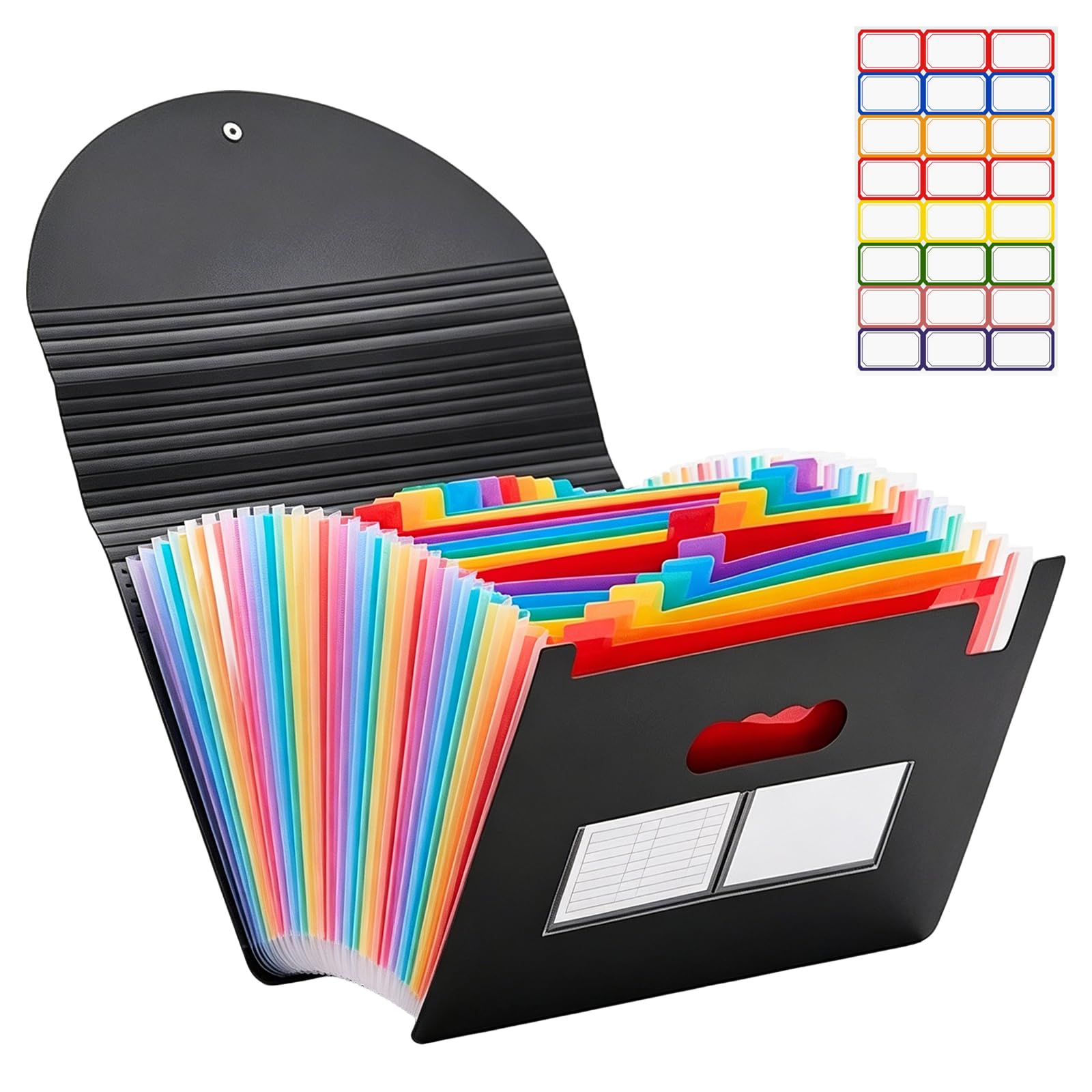 Folder do segregatorów A4 33 × 24 × 24 cm segregator 25 przegródek na dokumenty segregator projekt zatrzaskowy sorter do szkół biur i domu