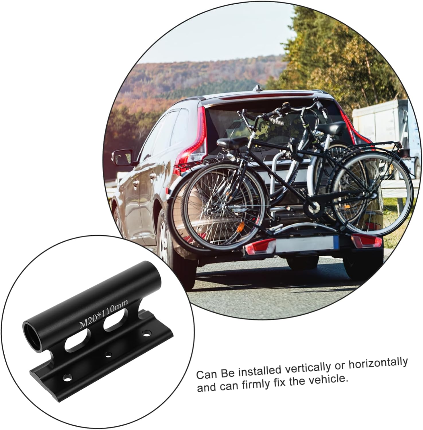 SUPVOX Front Fork Mount Lightweight and Portable Bike Carrier for Roof Truck Bed Axle Holder Quick Installation Versatile Design for Various Vehicles