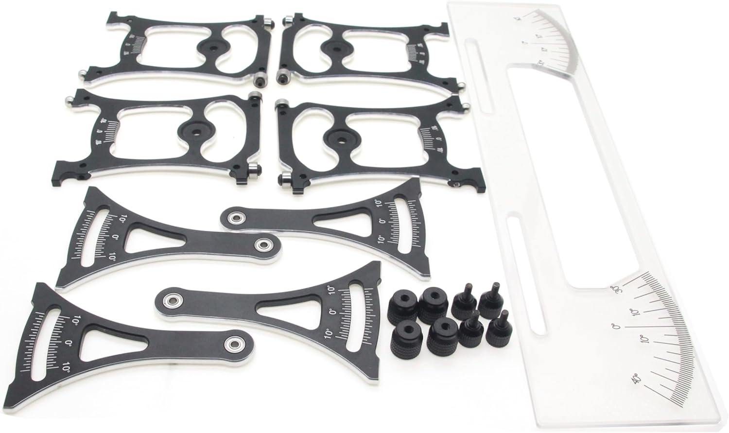 RC Car Setup Station 1/10 Scale, High-Precision Chassis Alignment & Camber Gauge Tool Set for On-Road Touring Car, Suspension Tuning Kit