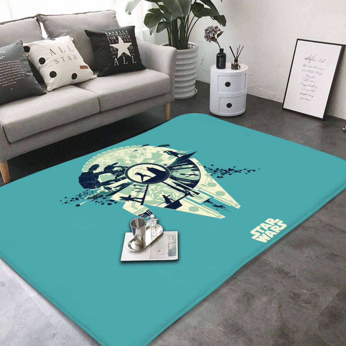 USA製 STAR WARS スターウォーズ 映画 ラグ マット カーペット Amazon｜ラグ カーペット スターウォーズ ラグマット 絨毯 150x100cm
