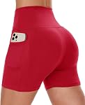 CAMPSNAIL Workout Biker Shorts Women with Pockets - 3"/5" High Waisted Spandex Booty Tummy Control Gym Yoga Shorts