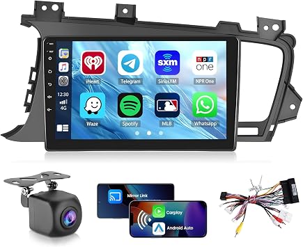 [DSP & EQ] 2+64G Car Radio for Kia Optima K5 2010 2012 2013, Android 15 Car Stereo Wireless Carplay, Roinvou 9 inch Touch Screen for Optima Bluetooth Radio Upgrade Android Auto GPS Navigation FM RDS