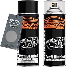 TRISTARcolor Car Paint Spray Can Set for KIA H8G Dark Penta Metallic Base Paint Transparent Spray Paint 400ml