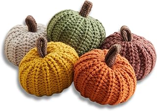 Your Heart's Content MINI Knit Pumpkins Set of 5, Fall Favorite, Gifts f...