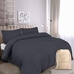 Good Sleep Bedding Queen Couverture de couettes - 100% Couverture de couettes en coton égyptien Reine, 800 TC Bedding C'est la reine, 3 Pc Queen Couette, fermeture à glissière Queen Size Couverture de couette, blanc Couvre la Reine