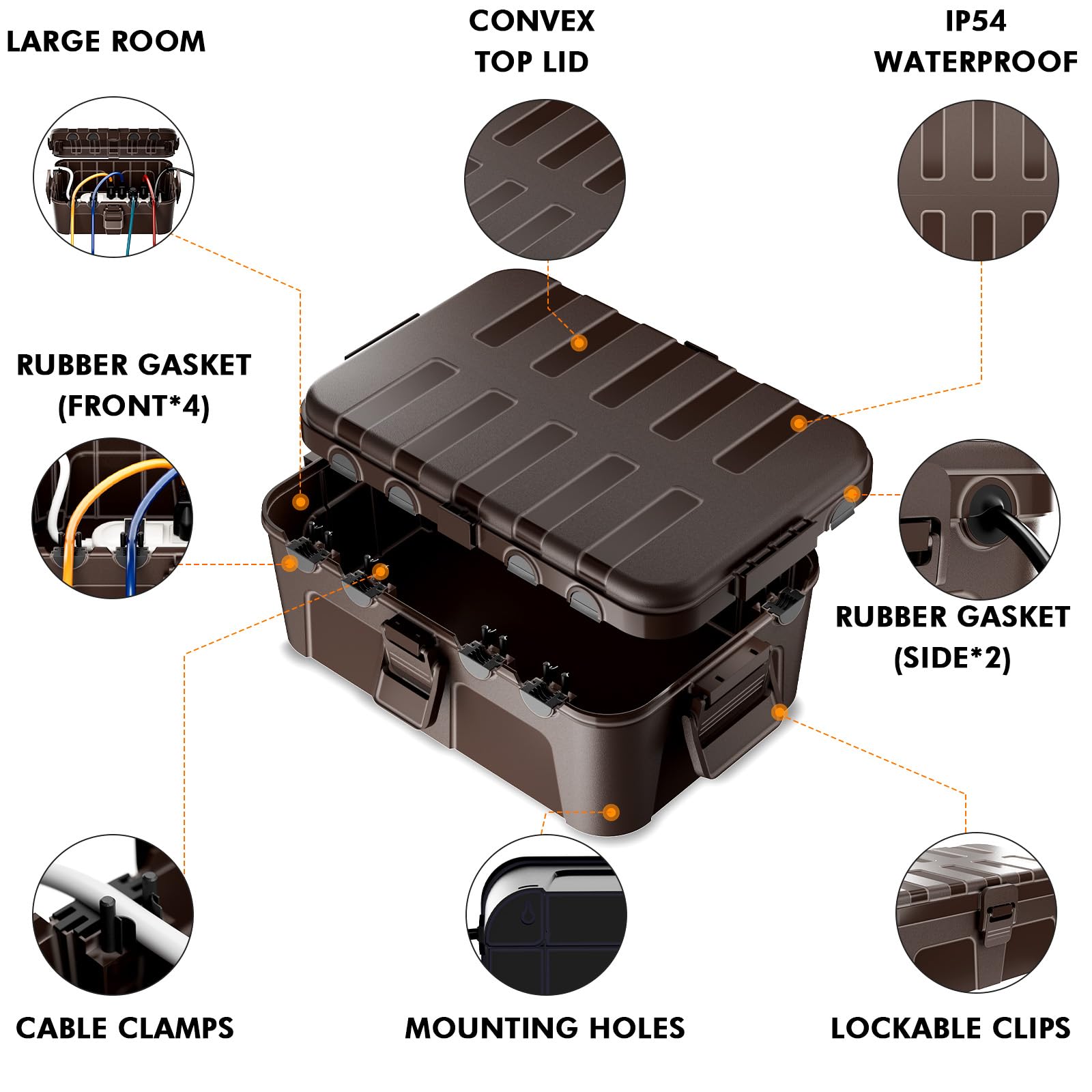 Waterproof Box 5 Pieces] RESTMO Extra Large Outdoor Waterproof ...