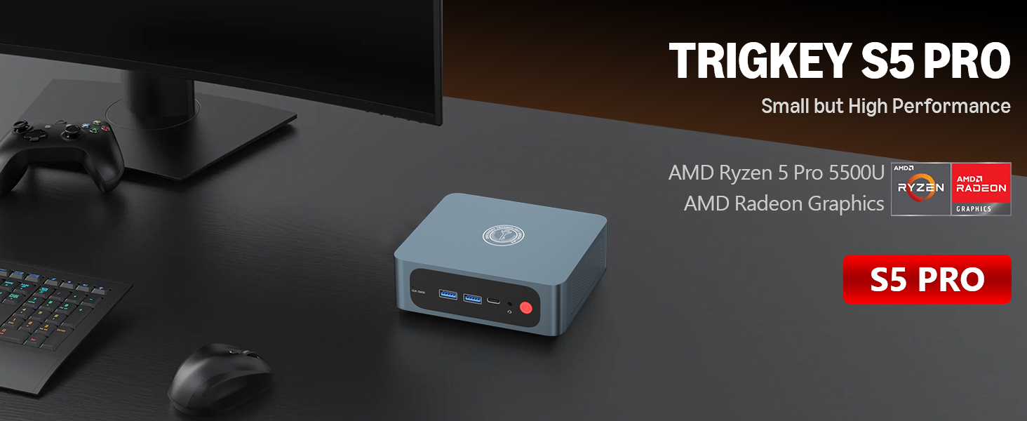 TRIGKEY 6 Core 12 Thread Mini Computer W11 Desktop PC Ryzen 5
