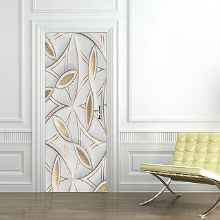 Door Stickers Peel Stick Murals -Wall Covers Decorative Decal Geometric | 30.3"W x 78.7"H, 3D Geometric Wallpaper，Waterproof Removable Opaque Vinyl Self Adhesive Fake Door Decor for Home Office