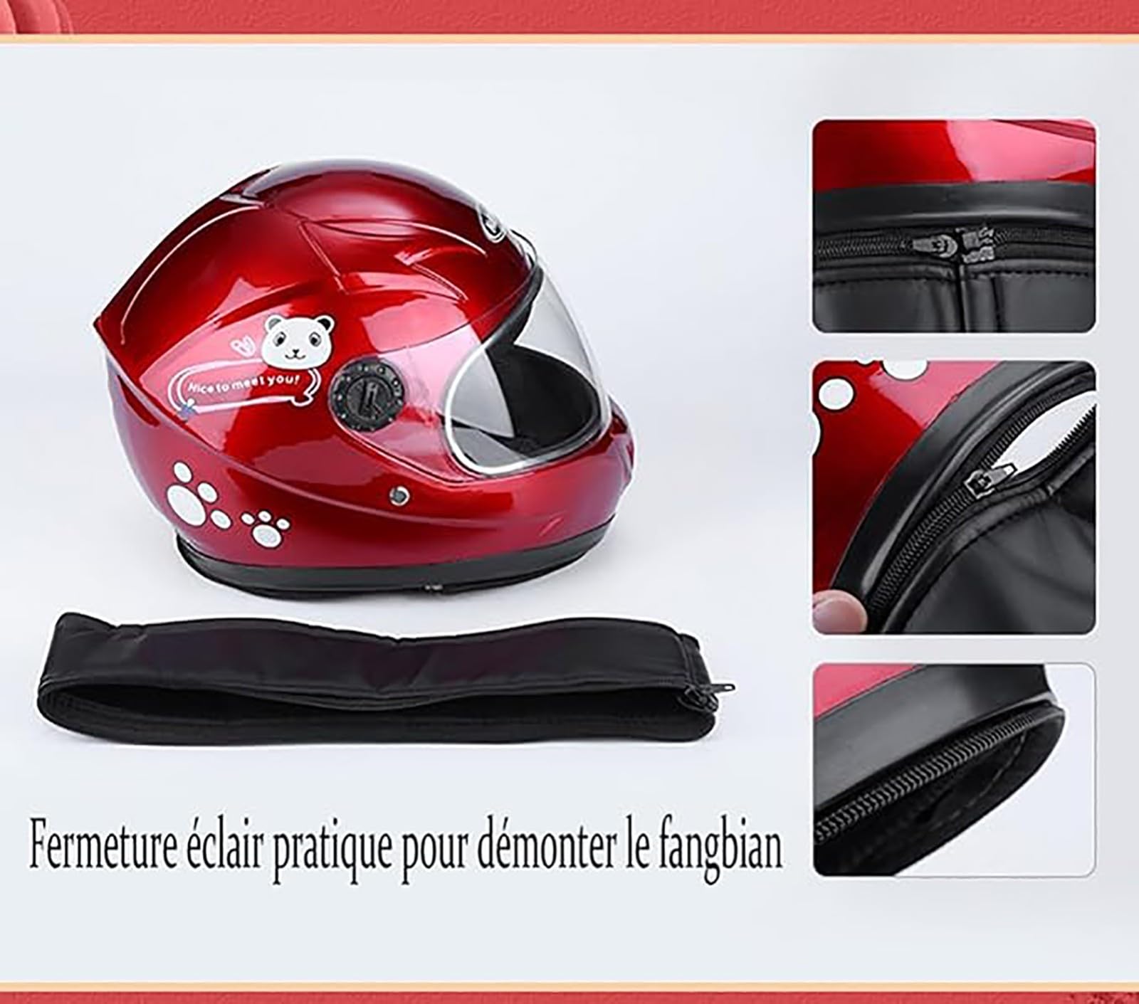 Casco De Motocross Para Niños, Casco De Motocicleta Para Niños Y Niñas, Medio Casco Con Diseño De Dibujos Animados, Para Deportes Al Aire Libre, Visera Para Niños De 3 A 12 Años. 1,50~54cm
