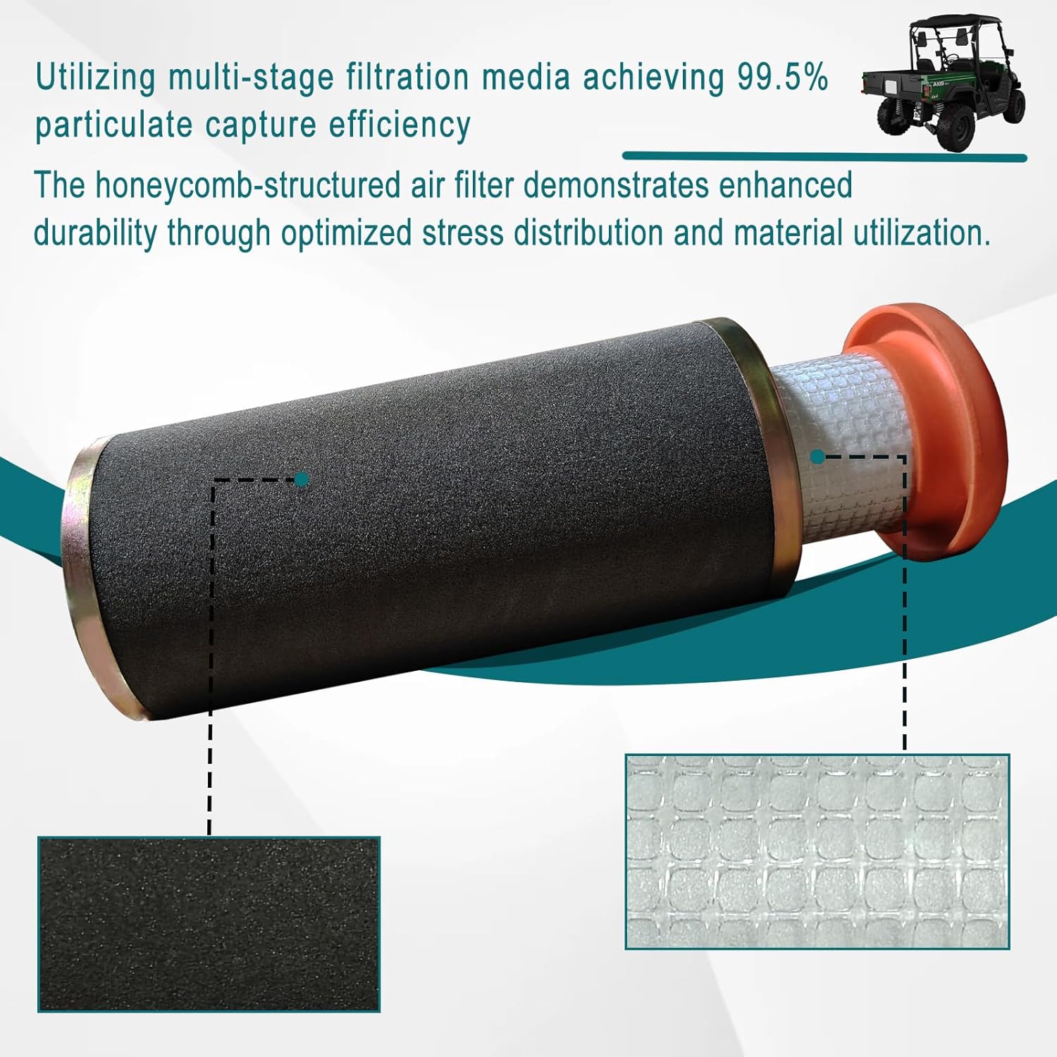 QYMOTO Axis 500 Air Filter High-Performance Compatible with Hisun 500 700 UTV,Axis 500 700,Co-leman UT500,Msu500 700,Challenger 500 Accessories