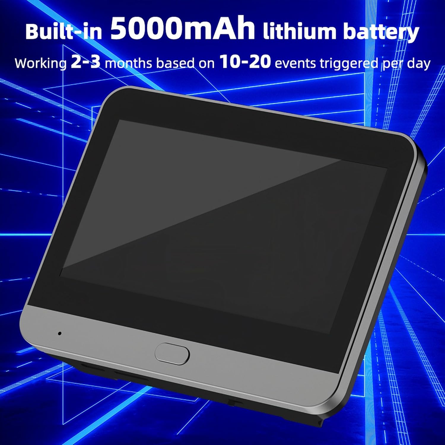 Bewinner indoor monitor with built-in 5000mAh lithium battery.