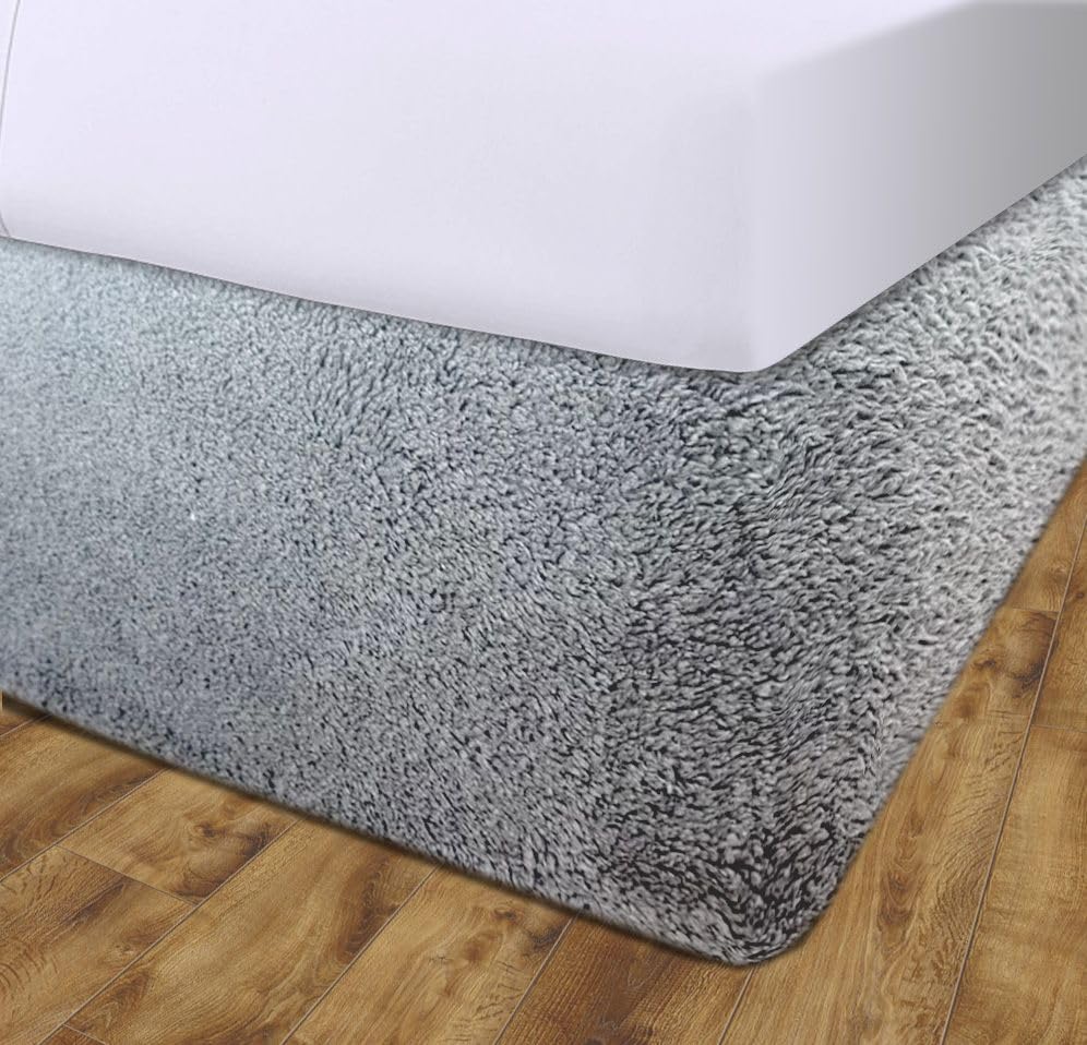 John Aird Teddy Fleece Elasticated Divan Bed Valance (Silver, King) โ image 1