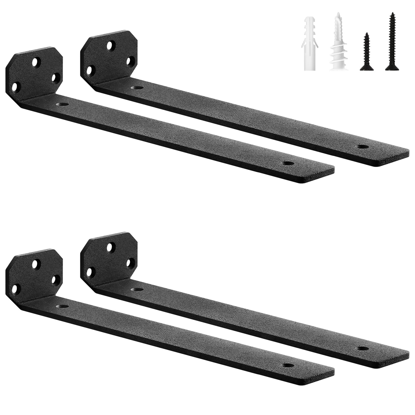 Support étagère murale 5mm épaisseur pour étagère bois avec charge lourde 50kg
