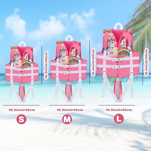 Miniatura 9 de Chaleco de natación para niños pequeños, flotador de piscina para niños, flotador de natación para niños de 20 a 70 libras, chaleco flotante para