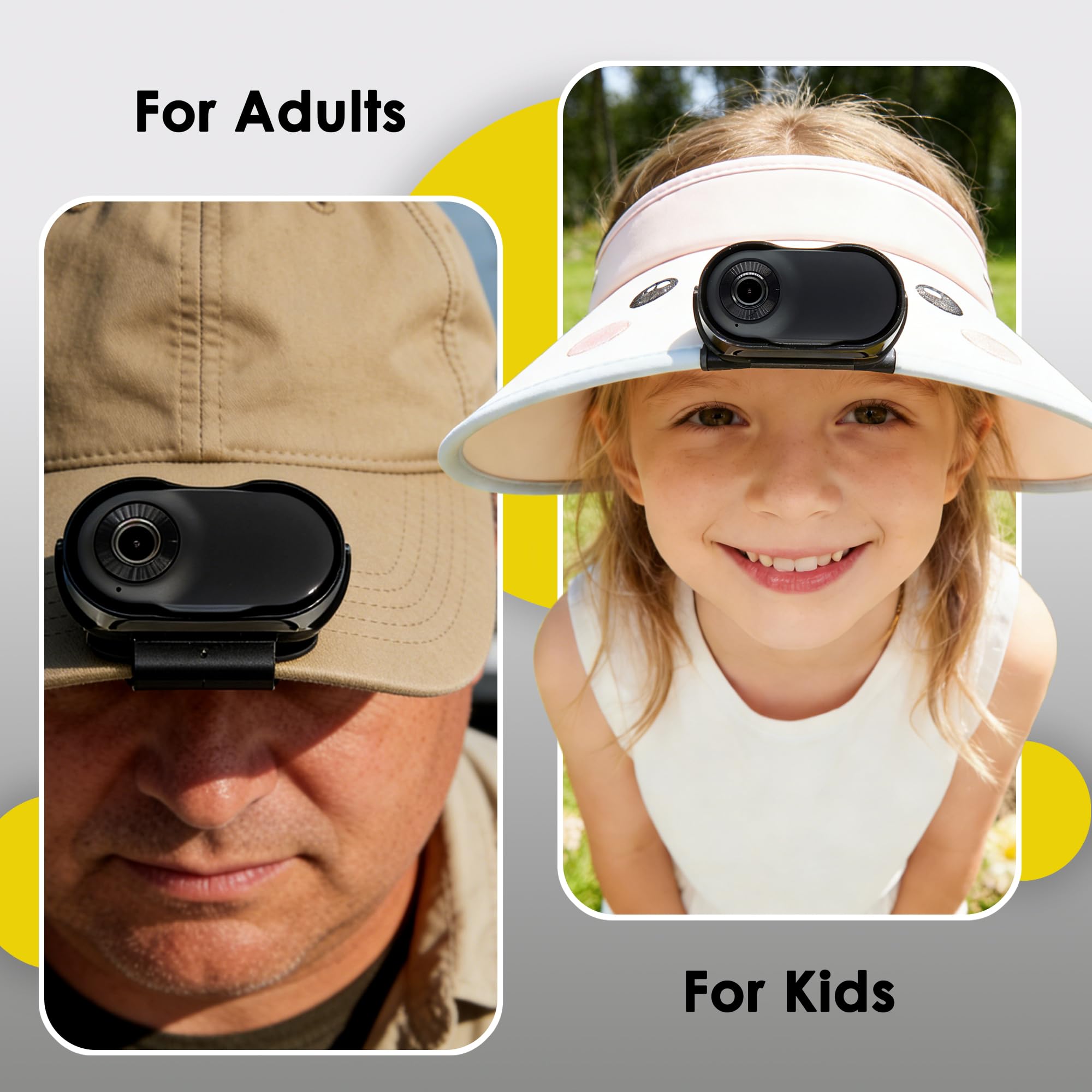 Mini Cámara Deportiva con Colgante Magnético, Action CAM con Funda Impermeable, Sumergible 10m, Pantalla 1" Cámara Corporal para Moto, Casco, Mascotas, Surf, Snorkel-Regalo para Hombre