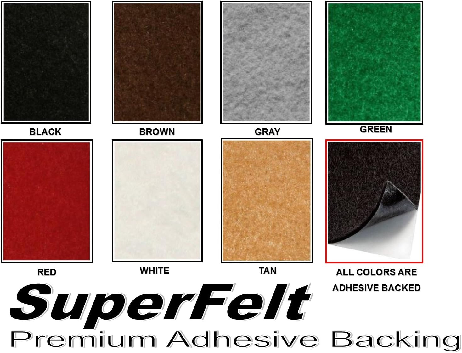 24" X 10 Foot ROLL 1/16" Thick SELF Adhesive Protective Felt - No Scratch - Premium Acrylic Peel-N-Stick Arts & Crafts Counter Tops Displays Furniture 1001 Uses!