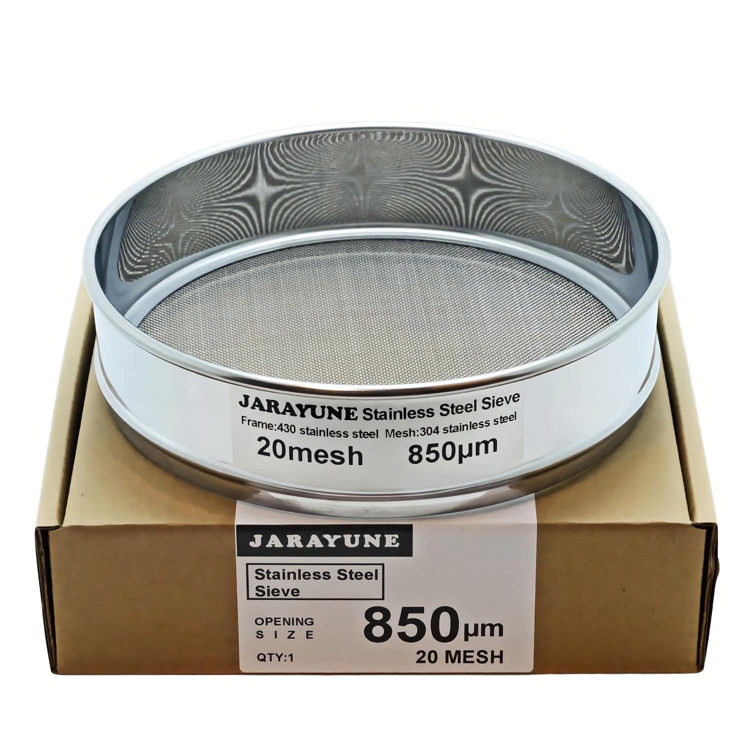 Stainless Steel Lab Sieve - 8 Inch Mesh Sifter -17