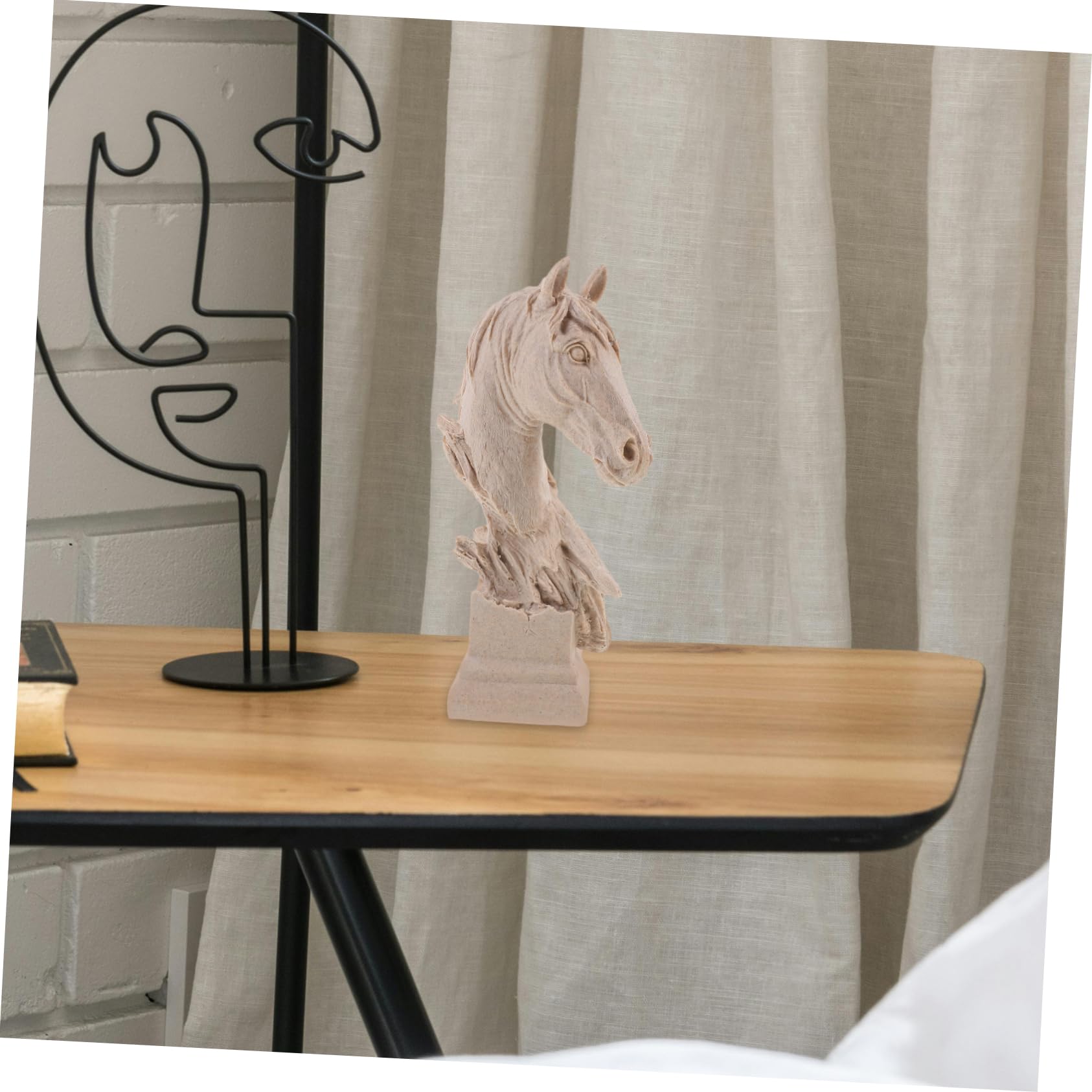 Amazon｜MARMERDO 馬の頭の飾り 人造馬のフィギュア 樹脂馬アート