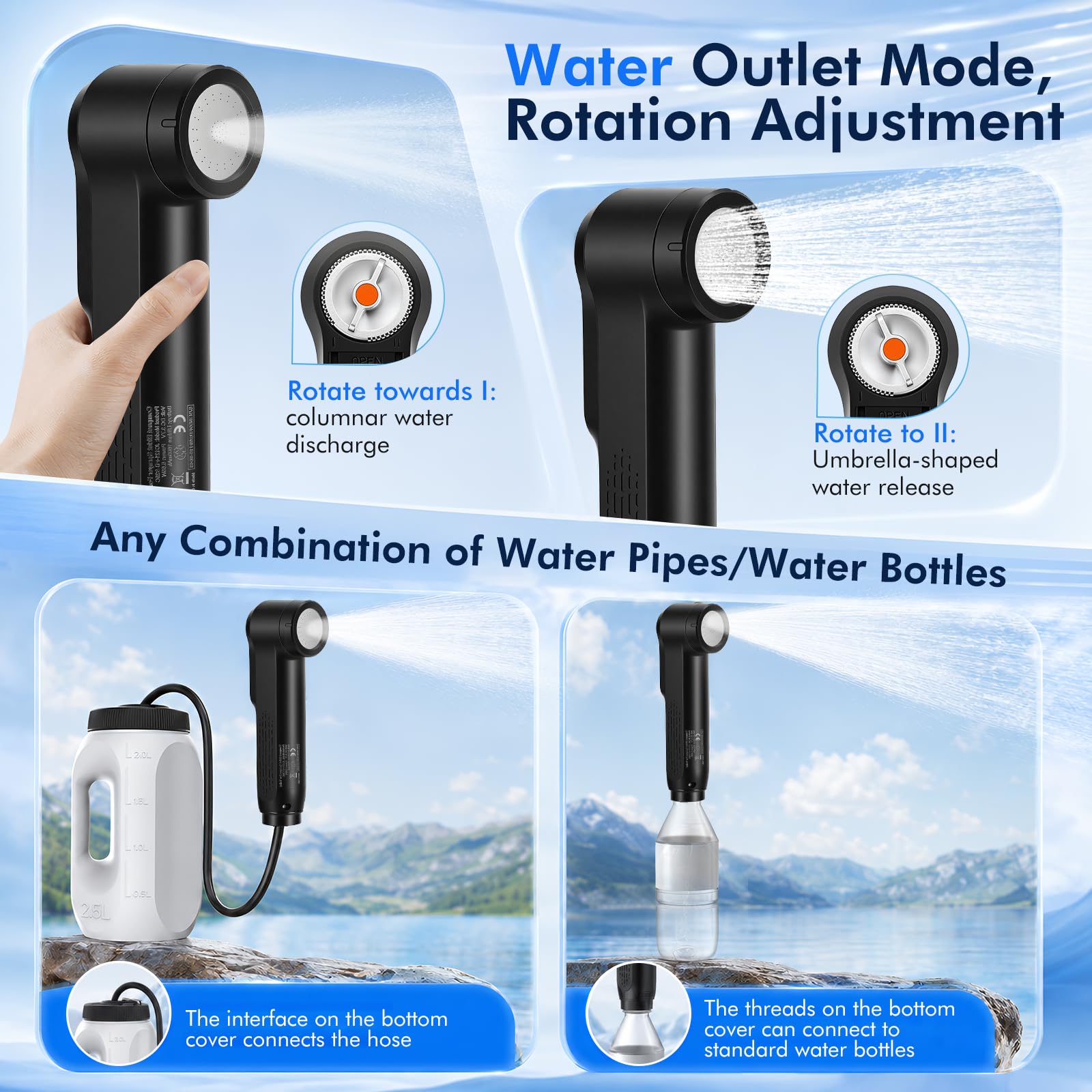 Elektrisches Bidet Tragbares Mobiles Bidet 2.5L Travel Bidet Intimdusche