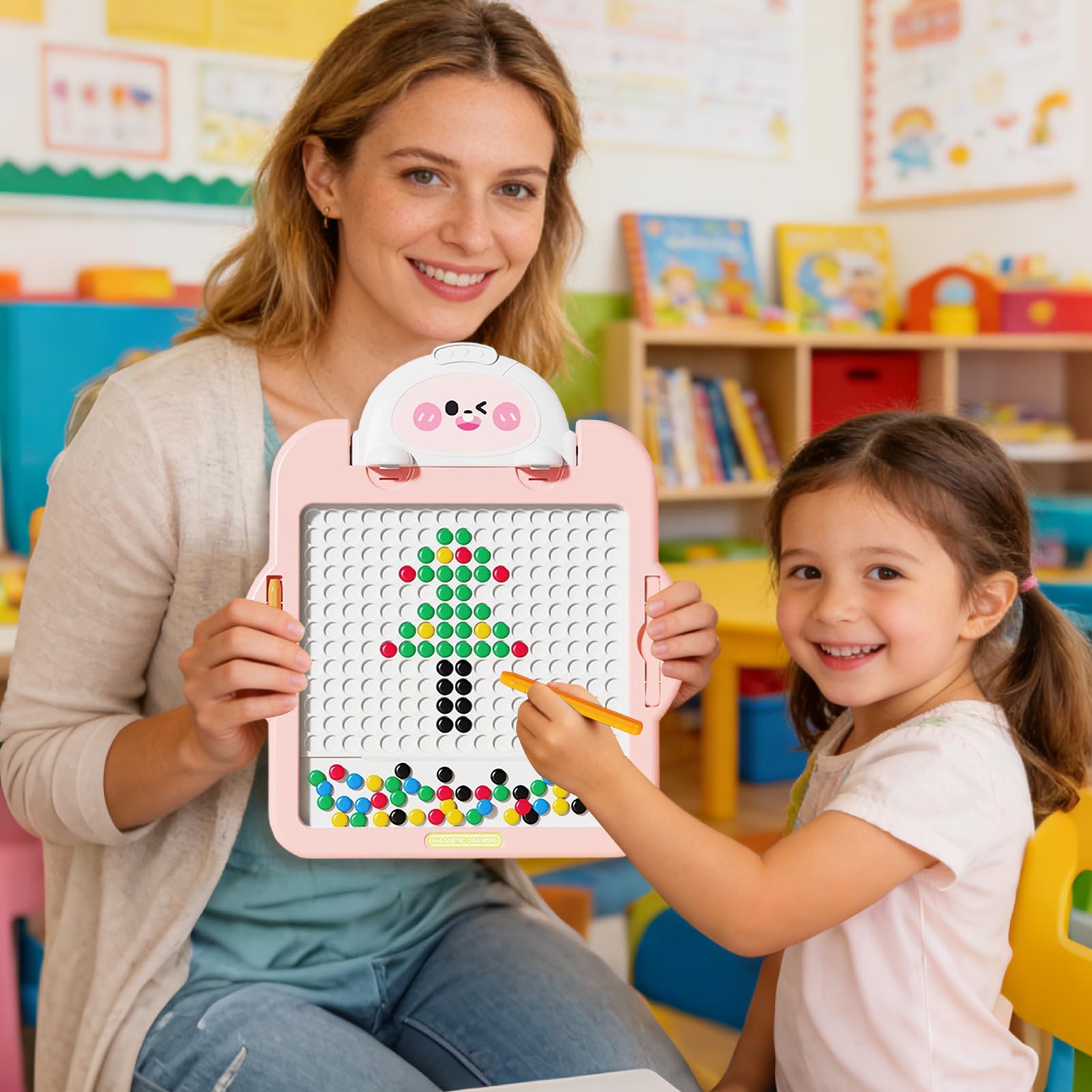 Kinder-Zeichentafel Pädagogisches Malspielzeug | Magnetische Zeichentafel Für Kinder im Alter von 3-6 Jahren, Mädchen, , Weihnachten, Neujahr, Vorschule, Kindergarten,