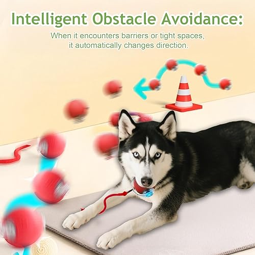 Miniatura 2 de Pelotas interactivas de juguetes para gatos de interior, nuevas bolas activadas por movimiento 2025 con movimiento automático inteligente de 360