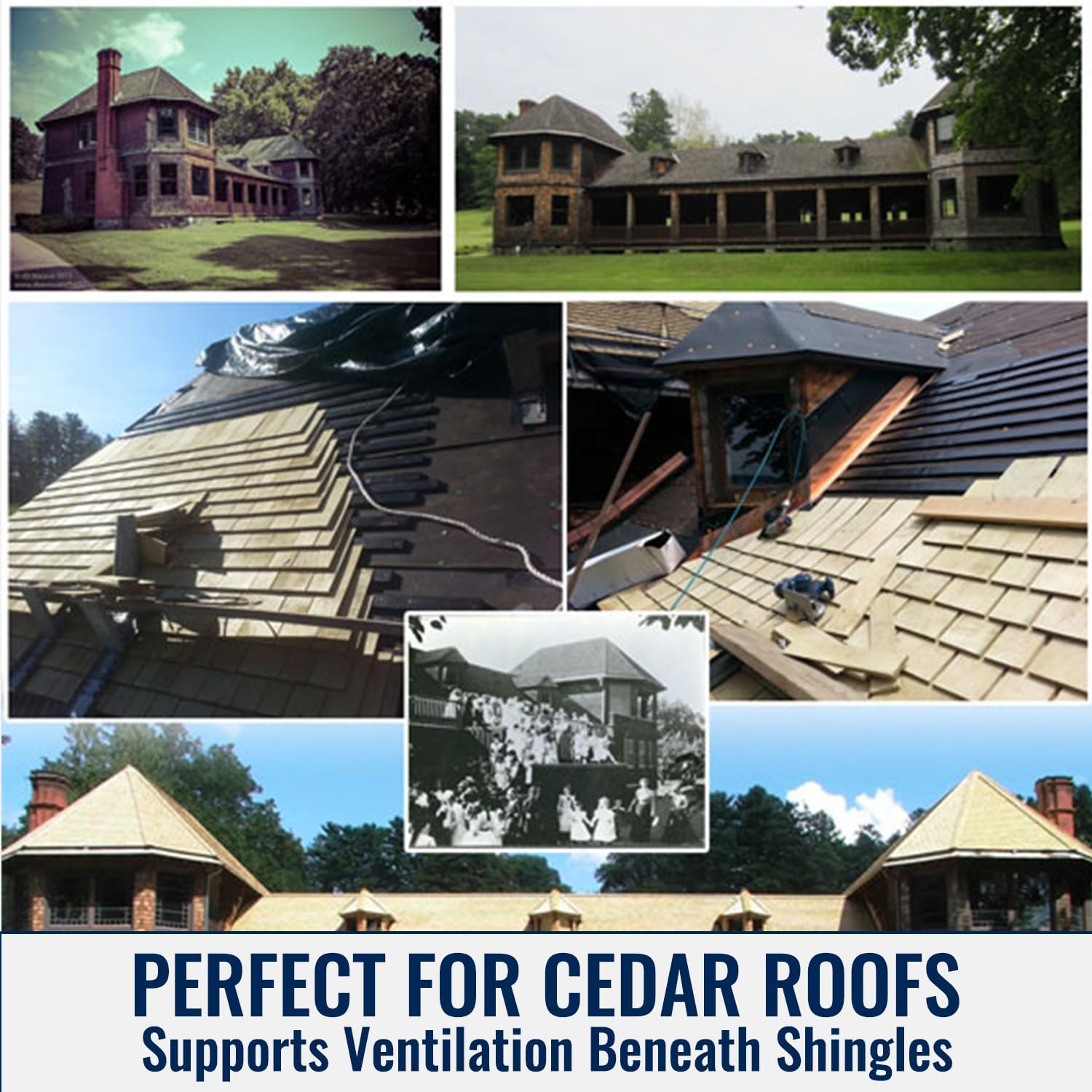 Multi-Purpose Battenvent 1-½ for Roofing & Siding- Rigid Plastic Construction with Corrugated Channels for Airflow- Creates Clear Ventilation Paths Under Roof Shingles 180 Pieces per Box