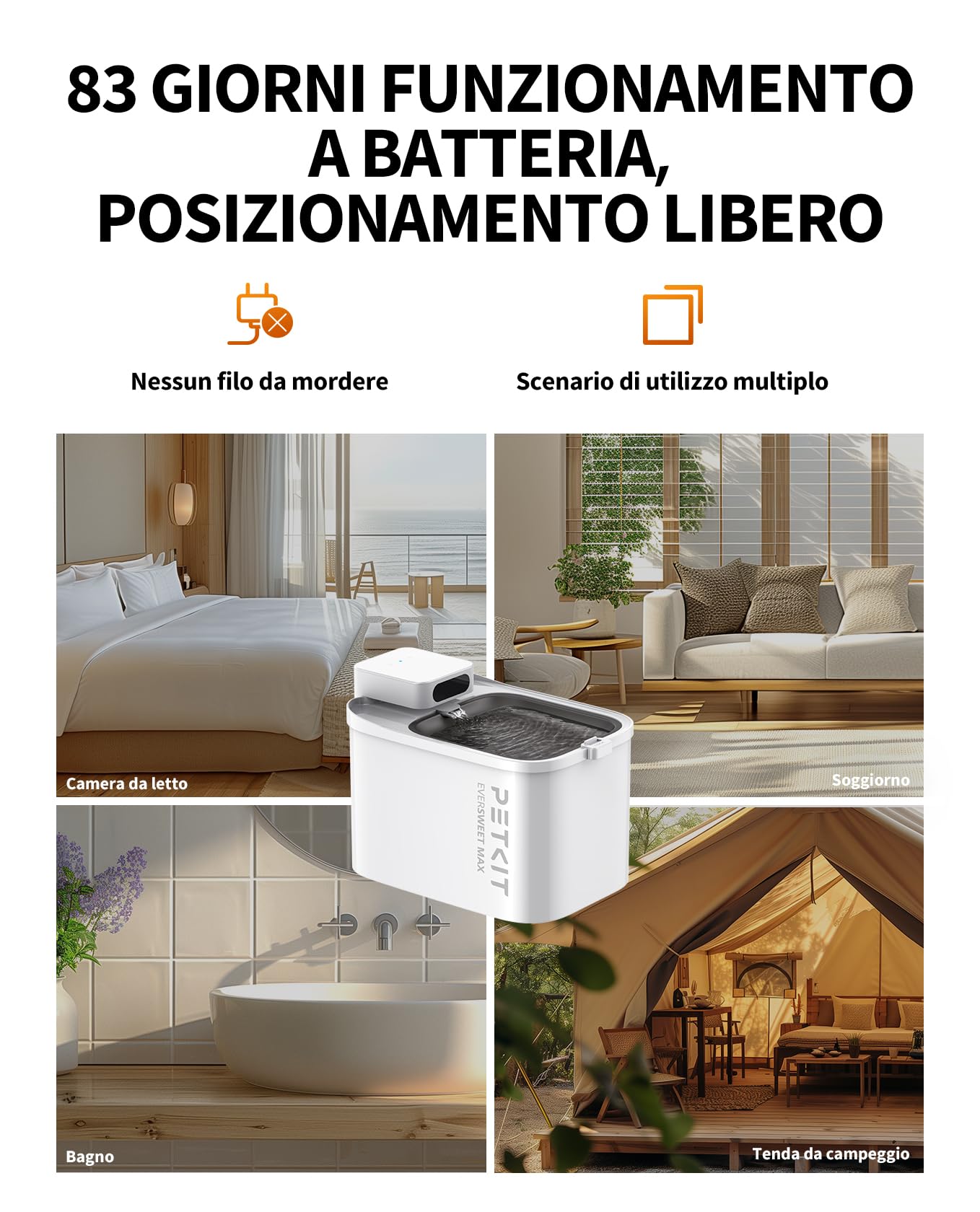PETKIT EVERSWEET MAX Fontanella per Gatti Senza Fili — immagine 7 di 13
