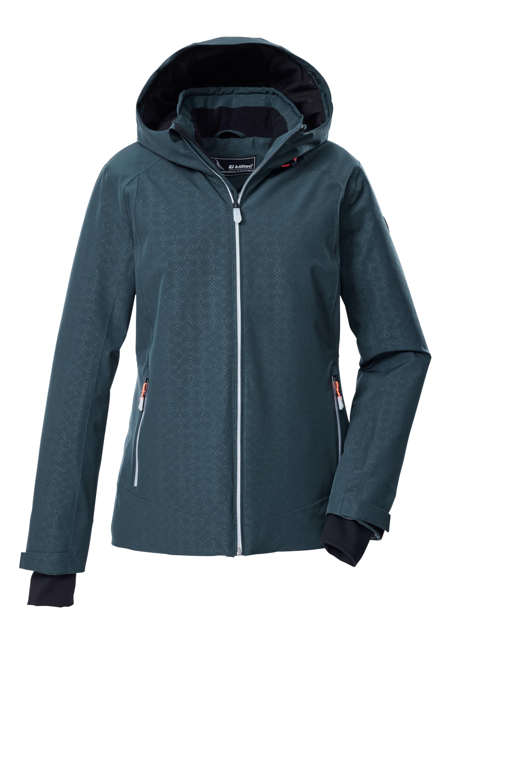 Killtec KSW 33 WMN Women's Ski Jacket/Functional Jacket with Hood and Snow Guard Light Petrol Blue 42 43418-000