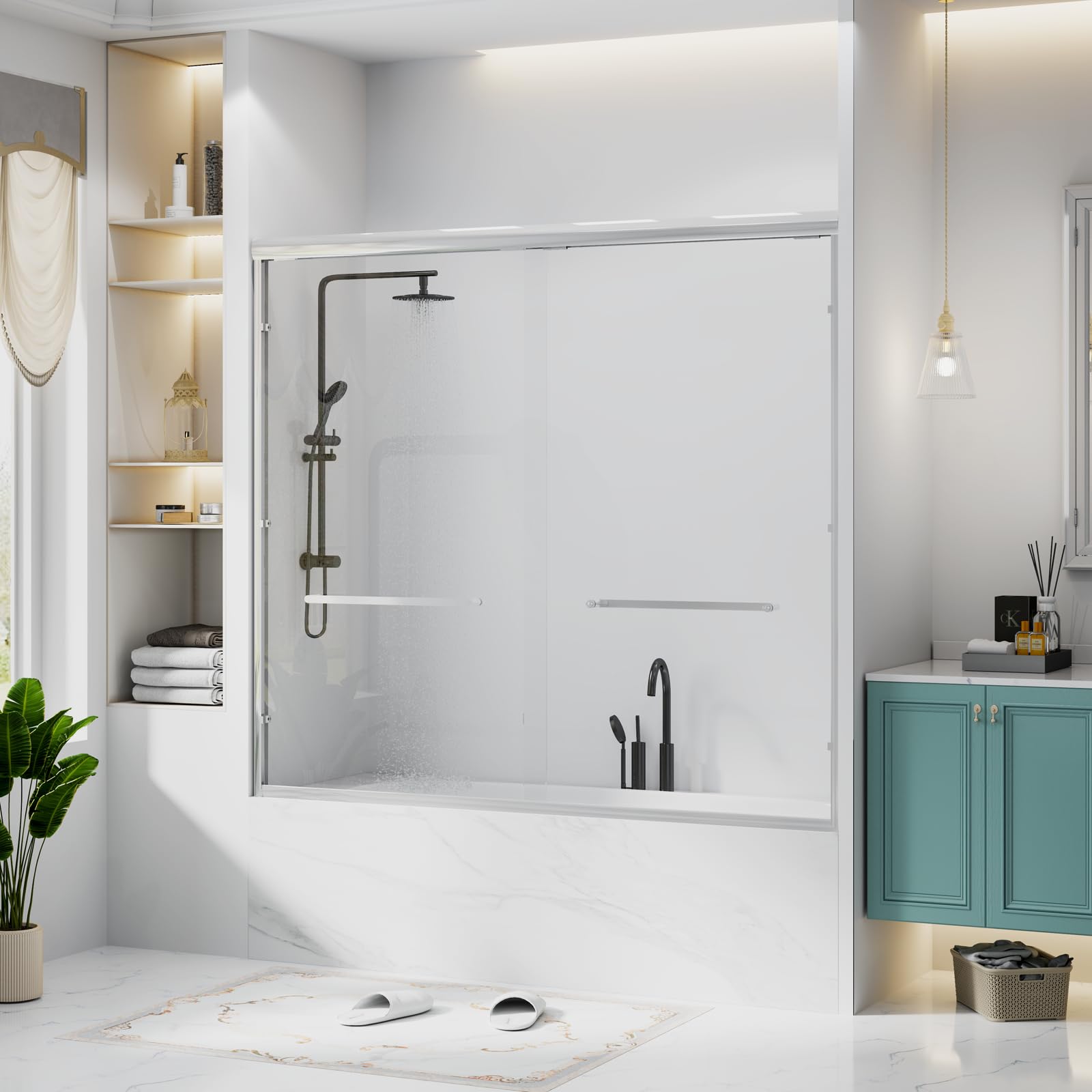Morandié Semi-Frameless Sliding 56-60 inch Tub Door
