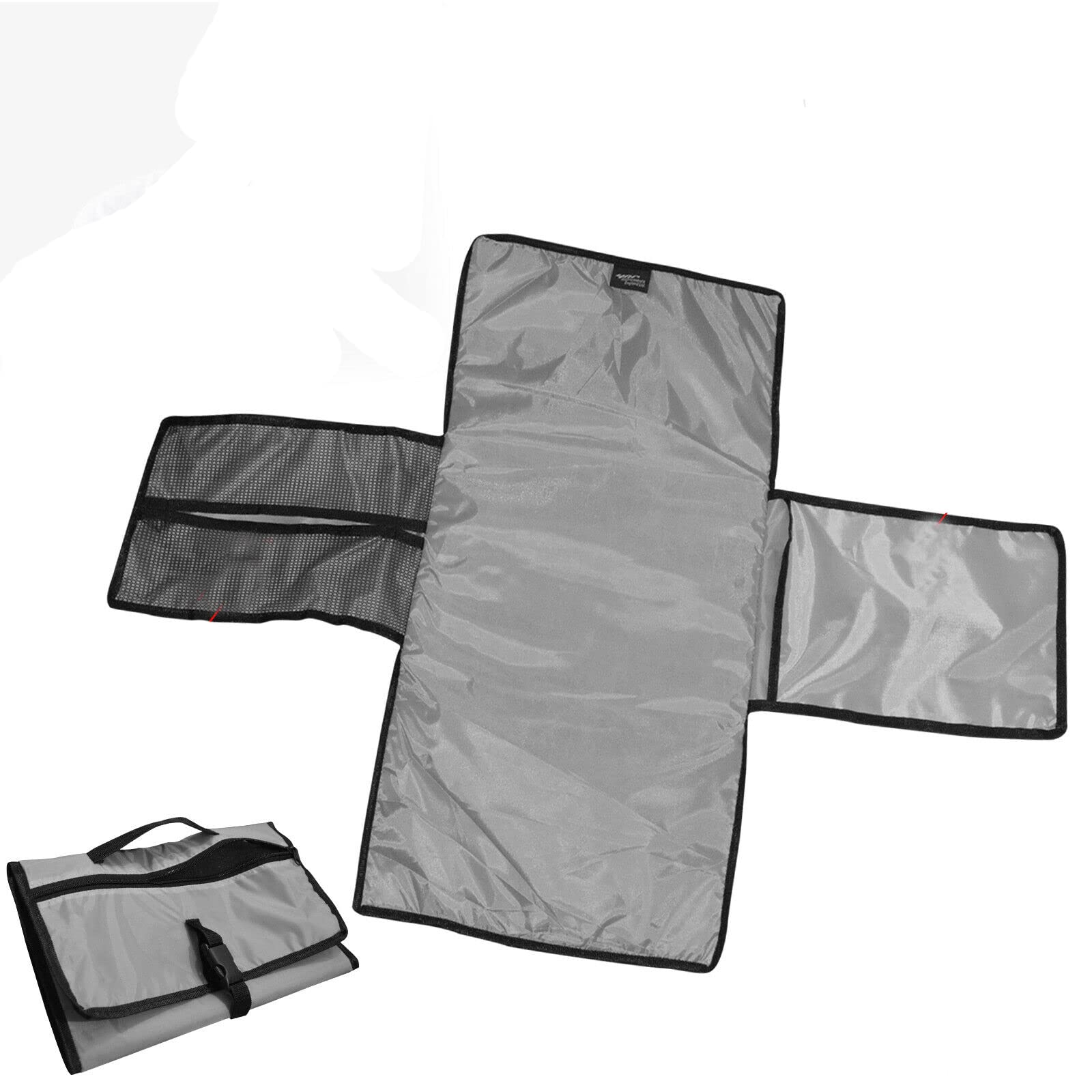 Portable Foldable Washable Baby Waterproof Travel Nappy Diaper Changing Mat Pad (Grey)
