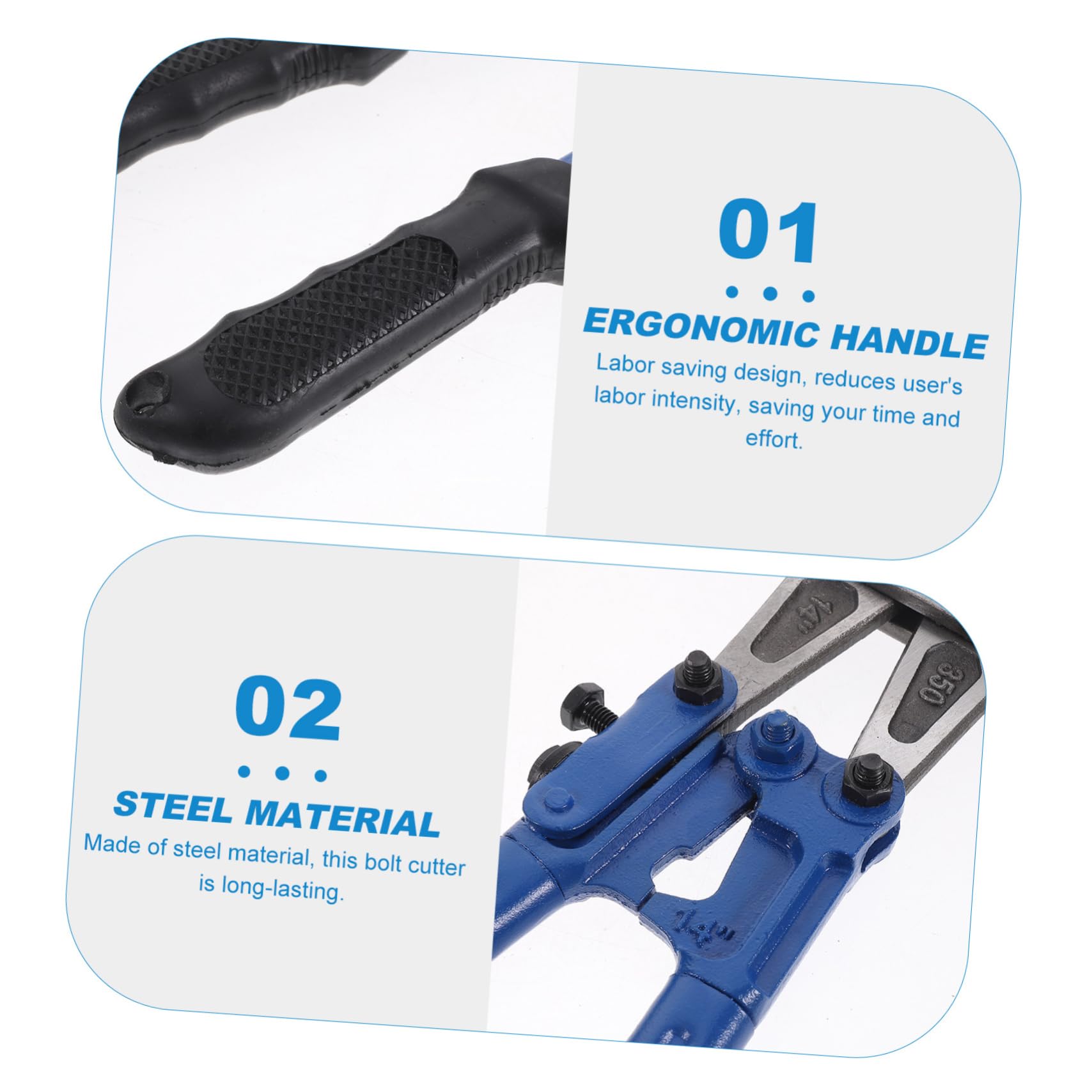 Pinza Lunga Taglia Bulloni Manuale 14 Pollici in Acciaio T8 Impugnatura in Gomma Antiscivolo Design Risparmio Fatica per Varie Occasioni