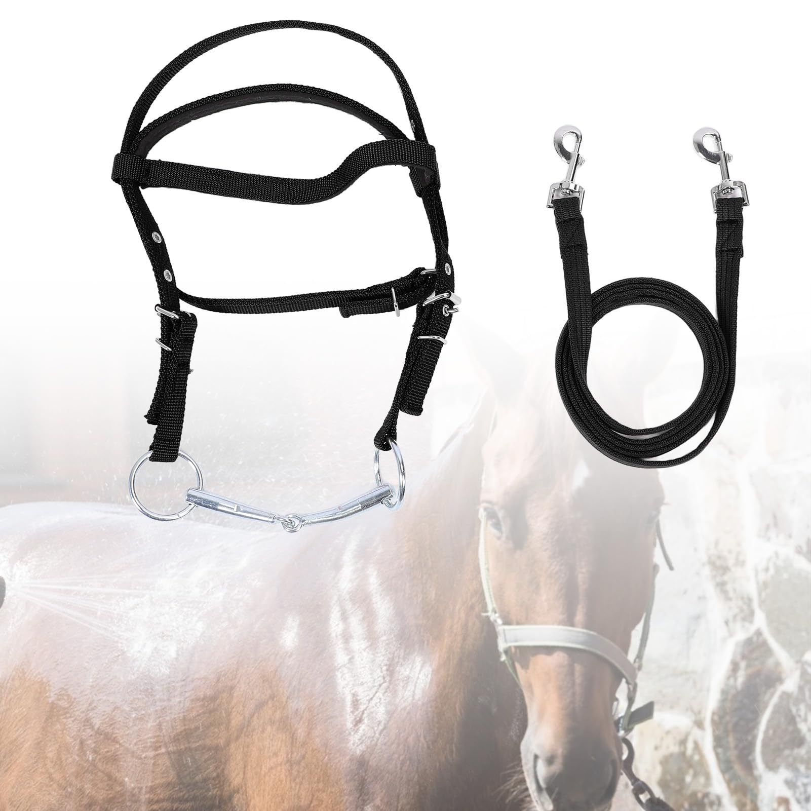 RiToEasysports Nylon Horse Bridle Rein, Adjustable Equestrian Headstall Stylish Horse Rein for Various Riding Accessories Practical Riding Gear (Small) : Sports & Outdoors