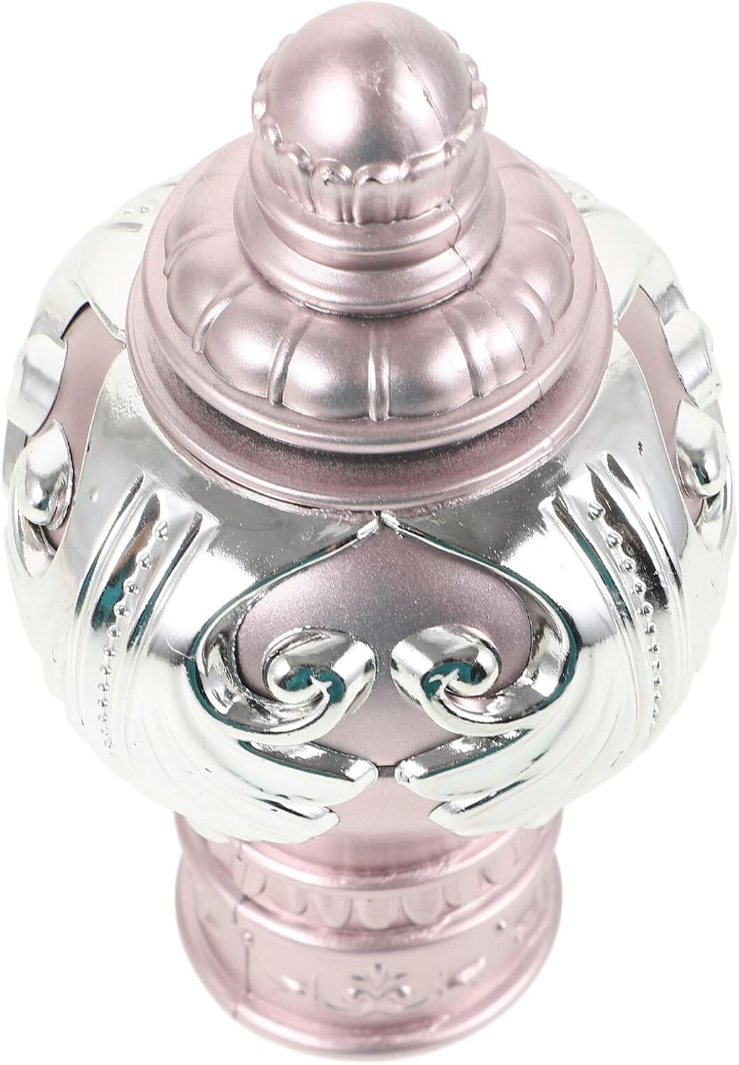 Curtain Rod Finials Decorative End Caps Sturdy Classic Dual-Color Rose Design Compatible with Curtain Poles for Home Office Hotel Window Decor