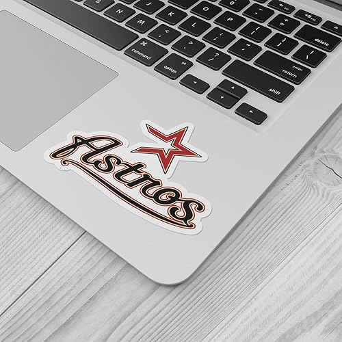 Miniatura 4 de Calcomanía para parachoques de coche de Houston State Baseball Red Star Astro, 5 x 4 pulgadas