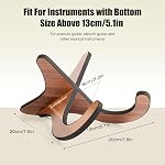 US1 Ukulele Stand Floor, Universal Wooden Violin Stand X-Frame Style, Ukuulele Holder avec du caoutchouc souple pour Ukulete Violon Banjo Mandolin, pliant Ukulle Support, Portable Floor Stand