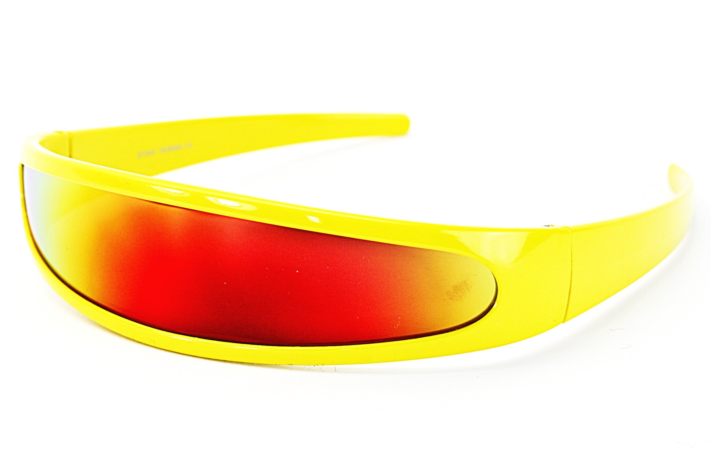 grinderPUNCH Futuristic Space Alien Costume Sunglasses Cyclops Shield Party Mirror Mono Lens