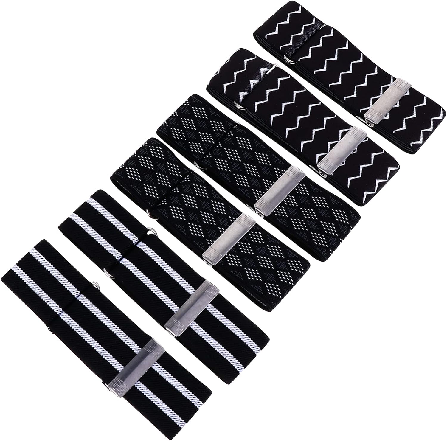 HEALLILY 3 Pairs Elastic Adjustable Armbands Full Matching Shirt