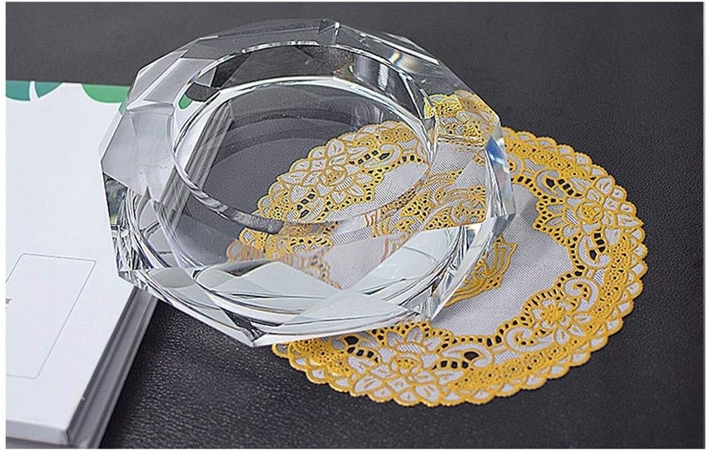 Home Ashtray Glass Ashtray Transparent Crystal Ashtray Fashion Creative Personality Gift Indoor And Outdoor Ashtray Living Room Ashtray Household ashtrays(25cm)