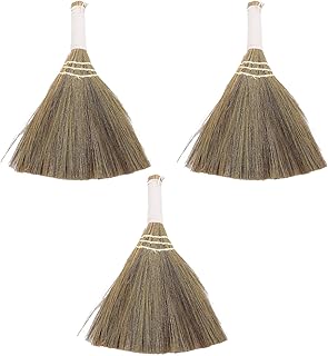 TOPINCN 3 Pieces Whisk Broom Set, Soft Brush Handheld Brush Household Sweeping Broom Cleanings Tool for Wood Floor Tile Stair Sofa Car, Heavy Duty Hand Broom for Indoor & Outdoor