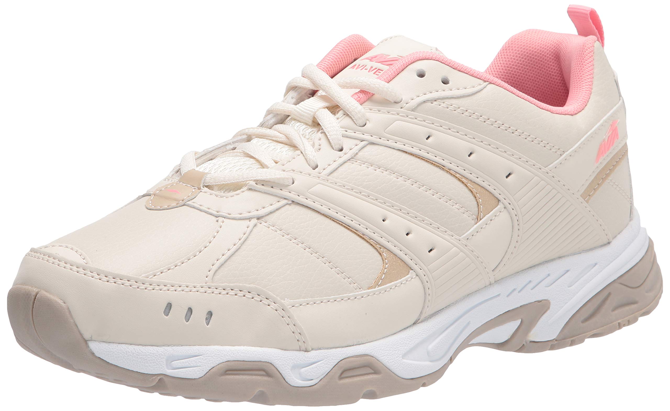 Avia Verge Womens Sneakers - Tennis, Court, Cross Training, or Pickleball Shoes for Women, Classic Black or Walking White Sneakers with Arch Support,