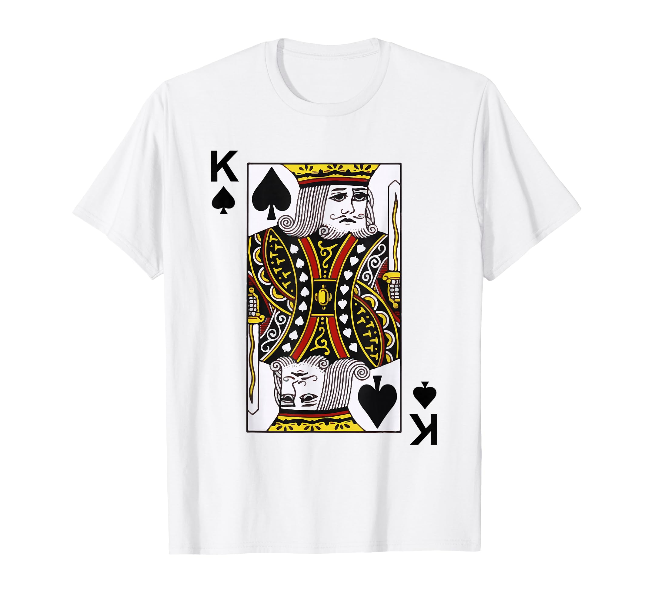 King of Spades Tshirt Blackjack Cards Poker 21 K Tee Shirt T-Shirt