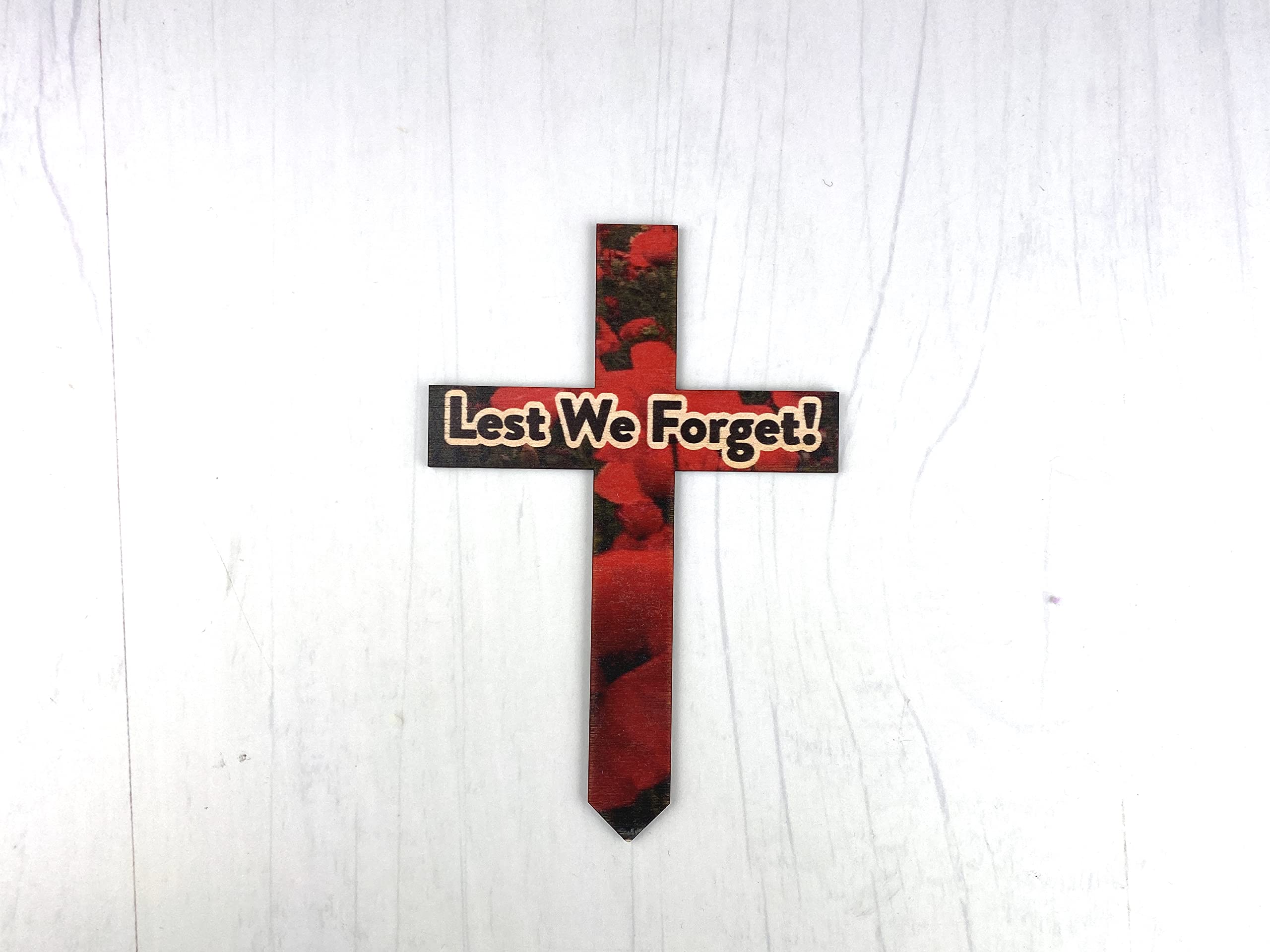 NI 2009 Influent-uk Est.2009 Remembrance Day Cross - In remembrance cross for remembrance day - Lest we forget poppies